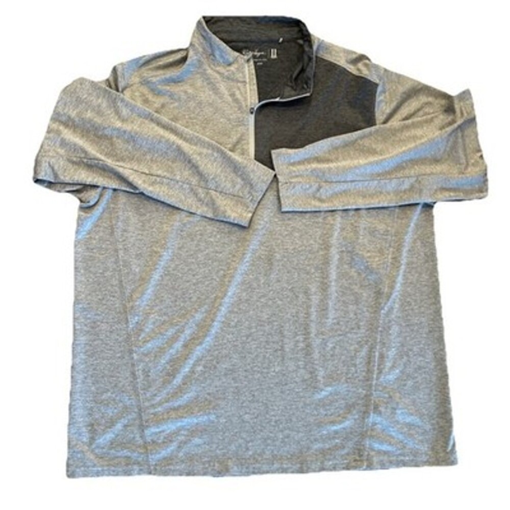 Walter Hagen 11 Majors 1/4 Zip Golf Pullover Men 2XL Gray Performance